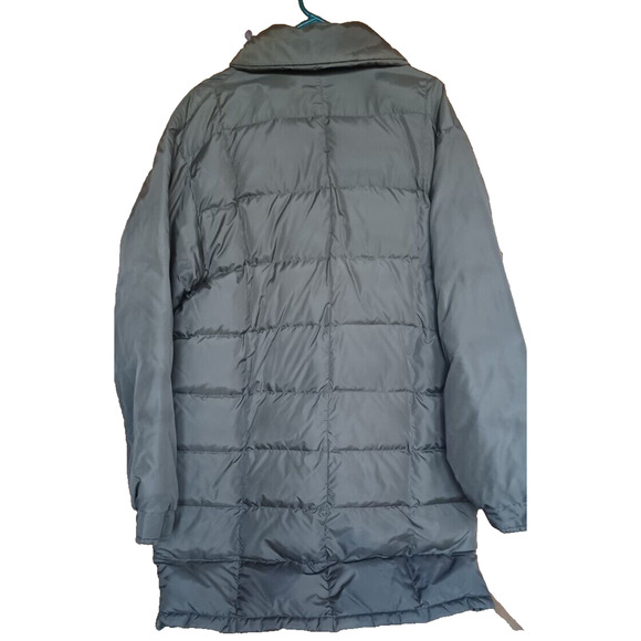 VTG COMFY Mid-Length Goose Down Quilted Car Coat Womens XL Brown Zip open sides - Picture 3 of 8